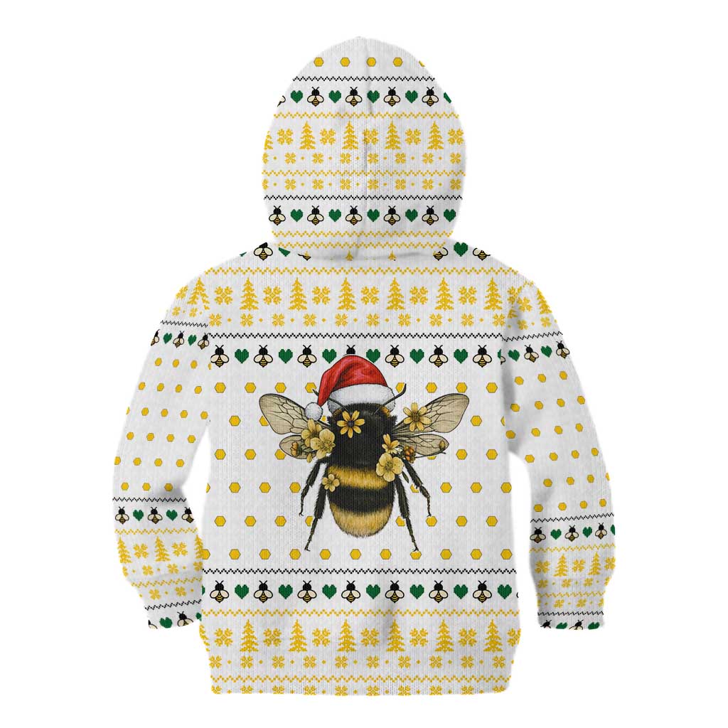 Oh Christmas Bee Bee Christmas Kid Hoodie Xmas Holiday Patterns - Wonder Print Shop
