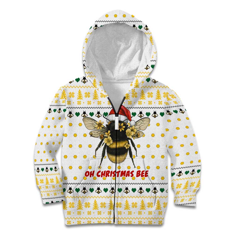 Oh Christmas Bee Bee Christmas Kid Hoodie Xmas Holiday Patterns - Wonder Print Shop