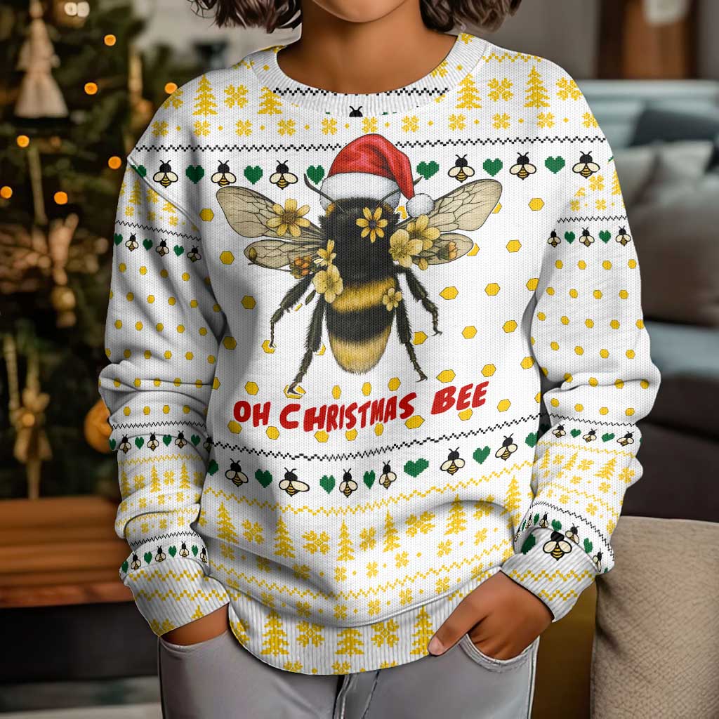 Oh Christmas Bee Bee Christmas Kid Ugly Christmas Sweater Xmas Holiday Patterns - Wonder Print Shop