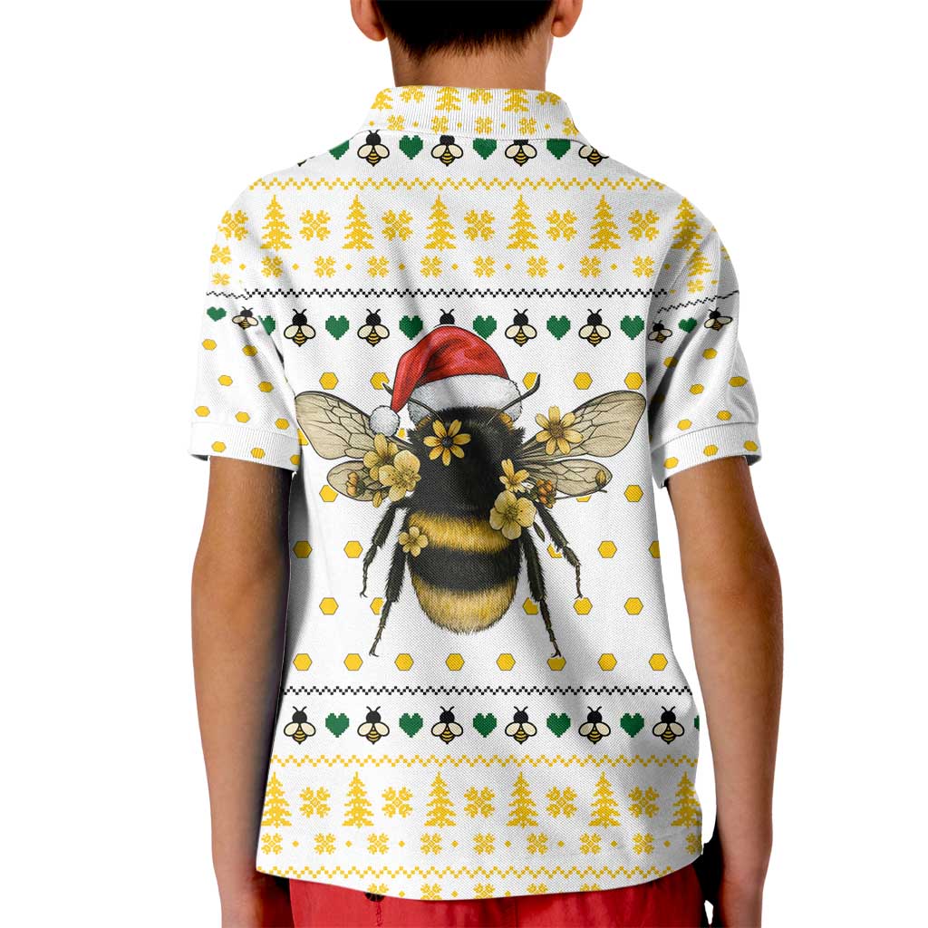 Oh Christmas Bee Bee Christmas Kid Polo Shirt Xmas Holiday Patterns - Wonder Print Shop
