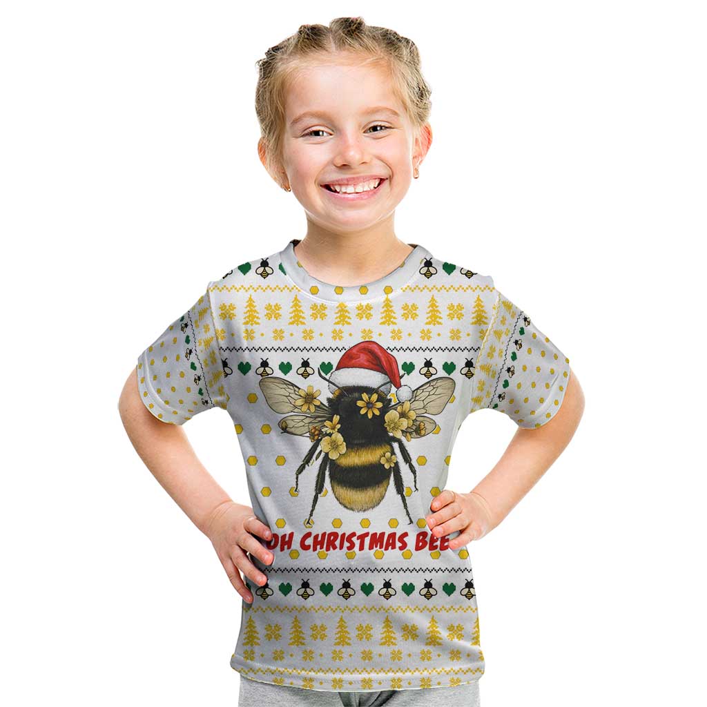 Oh Christmas Bee Bee Christmas Kid T Shirt Xmas Holiday Patterns - Wonder Print Shop
