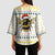 Oh Christmas Bee Bee Christmas Kimono Sleeve Blouse Xmas Holiday Patterns - Wonder Print Shop