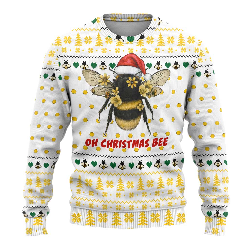 Oh Christmas Bee Bee Christmas Ugly Christmas Sweater Xmas Holiday Patterns - Wonder Print Shop