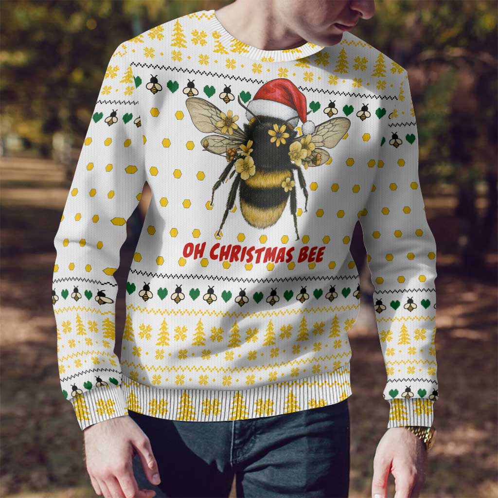 Oh Christmas Bee Bee Christmas Ugly Christmas Sweater Xmas Holiday Patterns - Wonder Print Shop