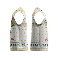 Oh Christmas Bee Bee Christmas Knitted V-Neck Vest Xmas Holiday Patterns - Wonder Print Shop