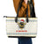 Oh Christmas Bee Bee Christmas Leather Tote Bag Xmas Holiday Patterns - Wonder Print Shop