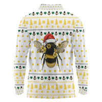 Oh Christmas Bee Bee Christmas Long Sleeve Polo Shirt Xmas Holiday Patterns - Wonder Print Shop