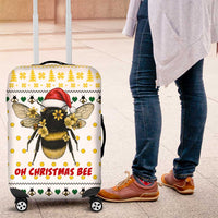Oh Christmas Bee Bee Christmas Luggage Cover Xmas Holiday Patterns - Wonder Print Shop