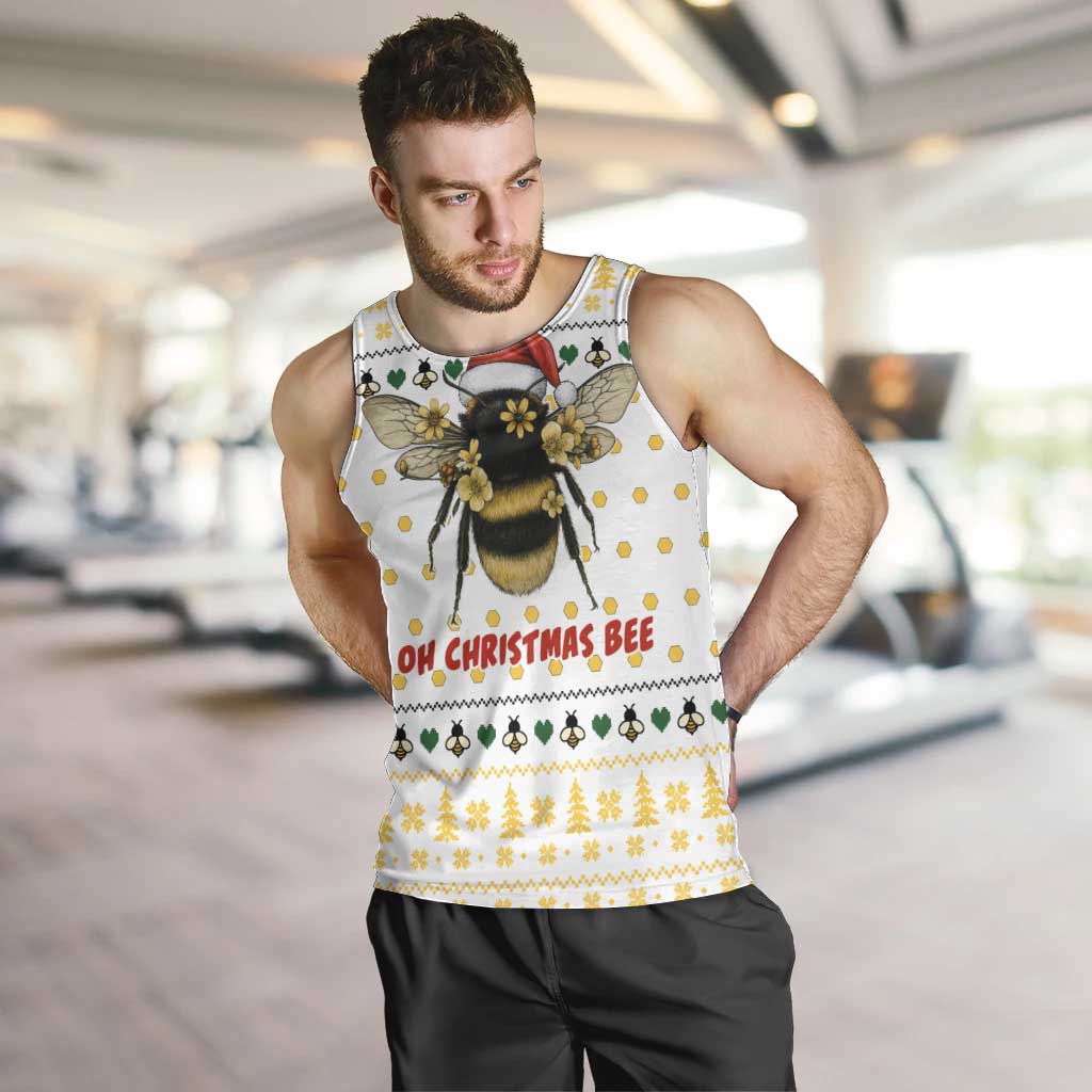 Oh Christmas Bee Bee Christmas Men Tank Top Xmas Holiday Patterns - Wonder Print Shop
