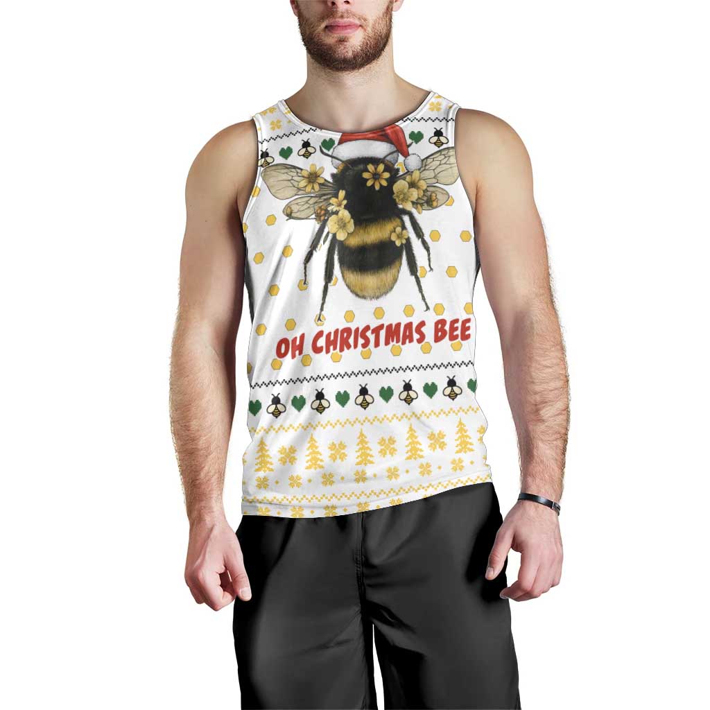 Oh Christmas Bee Bee Christmas Men Tank Top Xmas Holiday Patterns - Wonder Print Shop