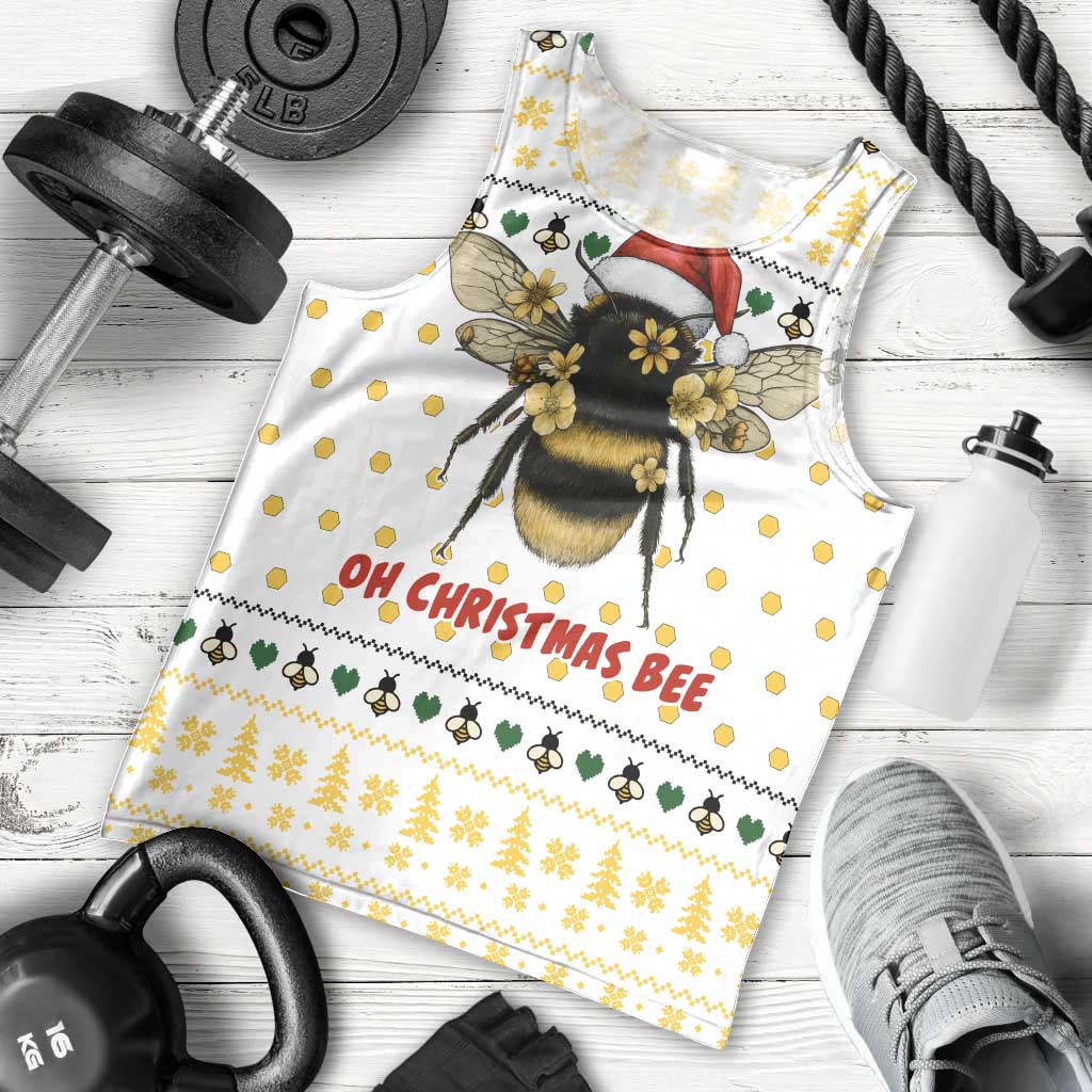Oh Christmas Bee Bee Christmas Men Tank Top Xmas Holiday Patterns - Wonder Print Shop