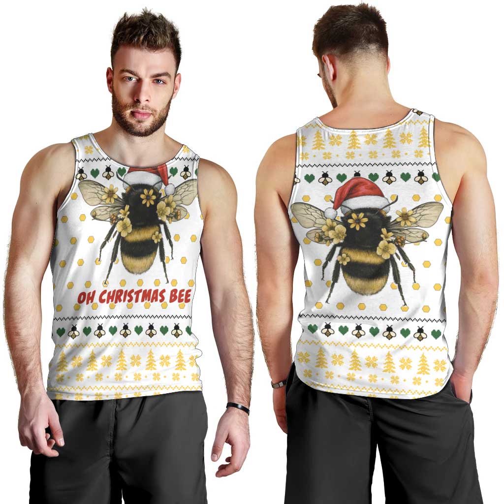 Oh Christmas Bee Bee Christmas Men Tank Top Xmas Holiday Patterns - Wonder Print Shop