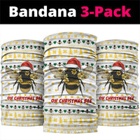 Oh Christmas Bee Bee Christmas Neck Gaiter Xmas Holiday Patterns - Wonder Print Shop