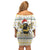 Oh Christmas Bee Bee Christmas Off Shoulder Short Dress Xmas Holiday Patterns - Wonder Print Shop