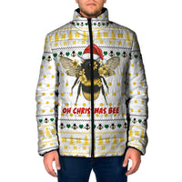 Oh Christmas Bee Bee Christmas Padded Jacket Xmas Holiday Patterns - Wonder Print Shop