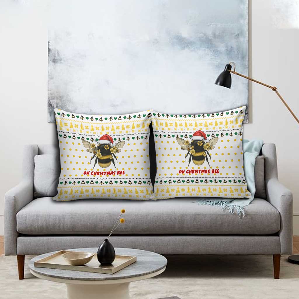 Oh Christmas Bee Bee Christmas Pillow Cover Xmas Holiday Patterns - Wonder Print Shop