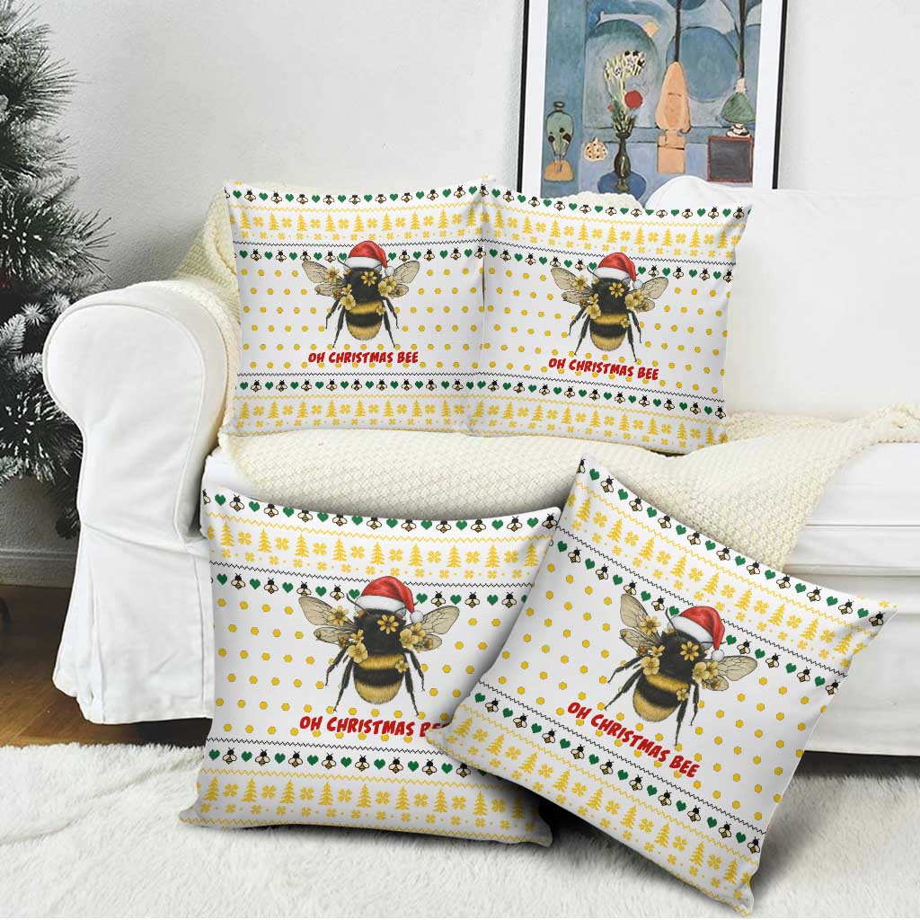 Oh Christmas Bee Bee Christmas Pillow Cover Xmas Holiday Patterns - Wonder Print Shop