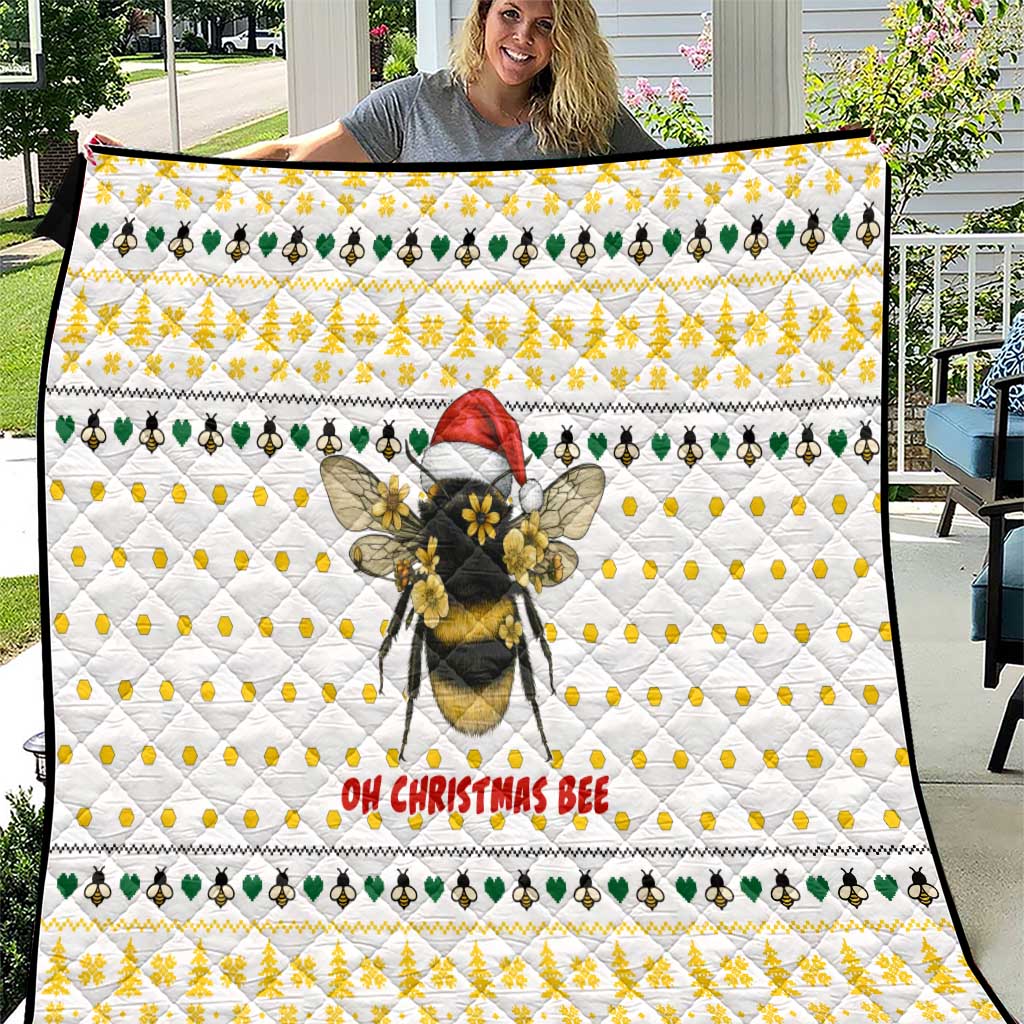 Oh Christmas Bee Bee Christmas Quilt Xmas Holiday Patterns - Wonder Print Shop