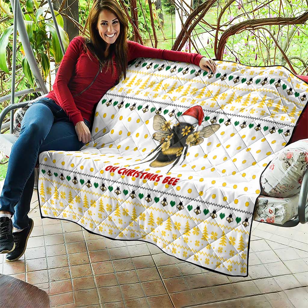 Oh Christmas Bee Bee Christmas Quilt Xmas Holiday Patterns - Wonder Print Shop