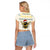 Oh Christmas Bee Bee Christmas Raglan Cropped T Shirt Xmas Holiday Patterns - Wonder Print Shop