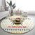 Oh Christmas Bee Bee Christmas Round Carpet Xmas Holiday Patterns - Wonder Print Shop
