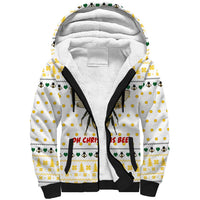 Oh Christmas Bee Bee Christmas Sherpa Hoodie Xmas Holiday Patterns - Wonder Print Shop