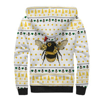 Oh Christmas Bee Bee Christmas Sherpa Hoodie Xmas Holiday Patterns - Wonder Print Shop