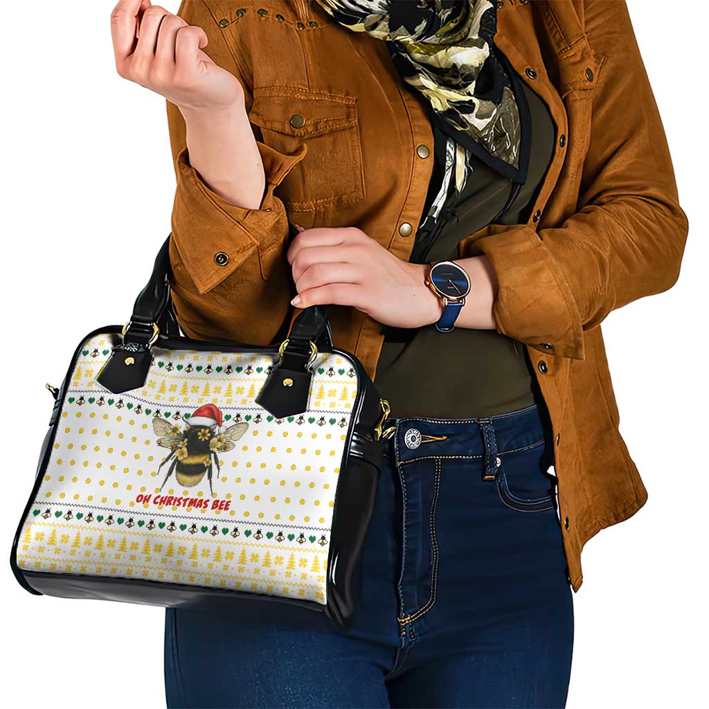 Oh Christmas Bee Bee Christmas Shoulder Handbag Xmas Holiday Patterns - Wonder Print Shop