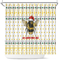 Oh Christmas Bee Bee Christmas Shower Curtain Xmas Holiday Patterns - Wonder Print Shop