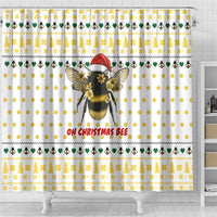 Oh Christmas Bee Bee Christmas Shower Curtain Xmas Holiday Patterns - Wonder Print Shop