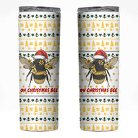 Oh Christmas Bee Bee Christmas Skinny Tumbler Xmas Holiday Patterns - Wonder Print Shop