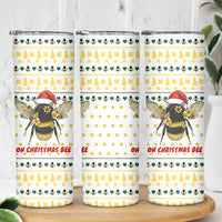 Oh Christmas Bee Bee Christmas Skinny Tumbler Xmas Holiday Patterns - Wonder Print Shop
