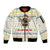 Oh Christmas Bee Bee Christmas Sleeve Zip Bomber Jacket Xmas Holiday Patterns - Wonder Print Shop