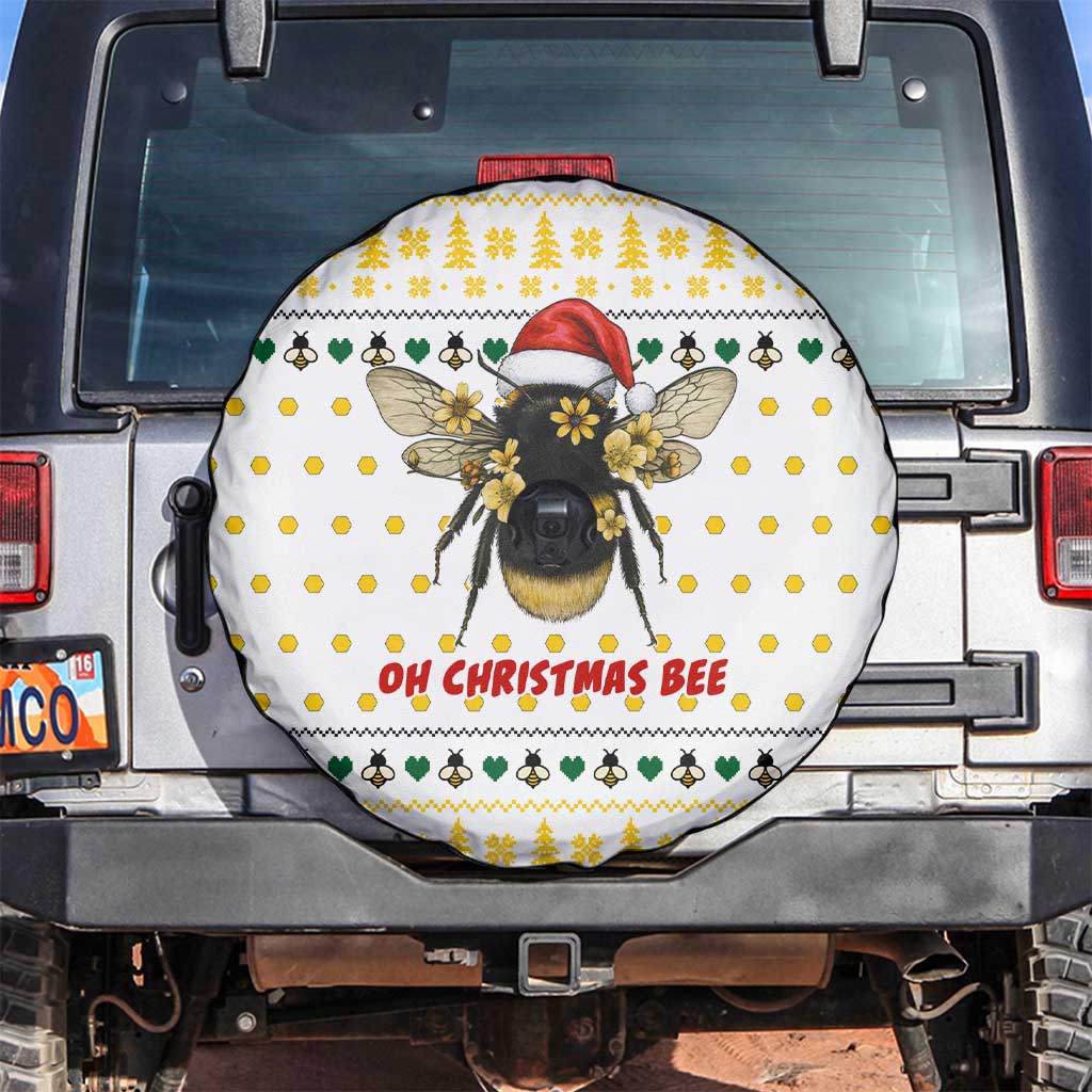 Oh Christmas Bee Bee Christmas Spare Tire Cover Xmas Holiday Patterns - Wonder Print Shop