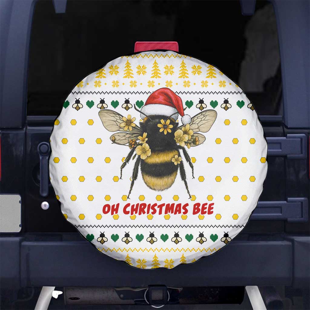 Oh Christmas Bee Bee Christmas Spare Tire Cover Xmas Holiday Patterns - Wonder Print Shop