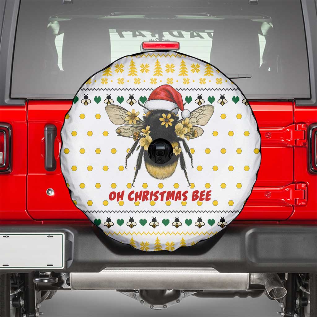 Oh Christmas Bee Bee Christmas Spare Tire Cover Xmas Holiday Patterns - Wonder Print Shop