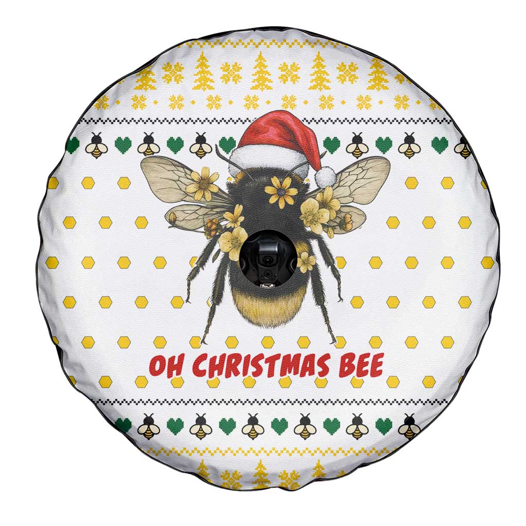 Oh Christmas Bee Bee Christmas Spare Tire Cover Xmas Holiday Patterns - Wonder Print Shop