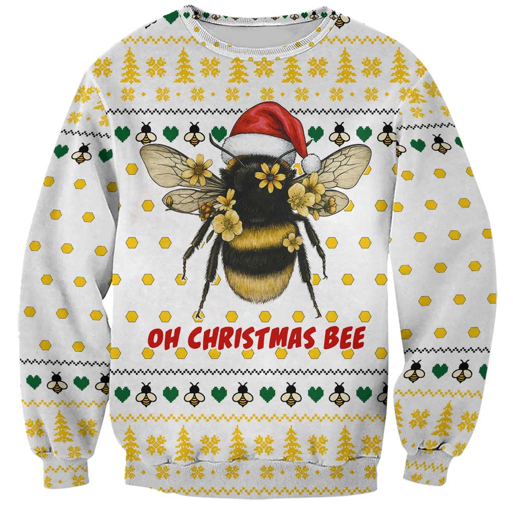 Oh Christmas Bee Bee Christmas Sweatshirt Xmas Holiday Patterns - Wonder Print Shop