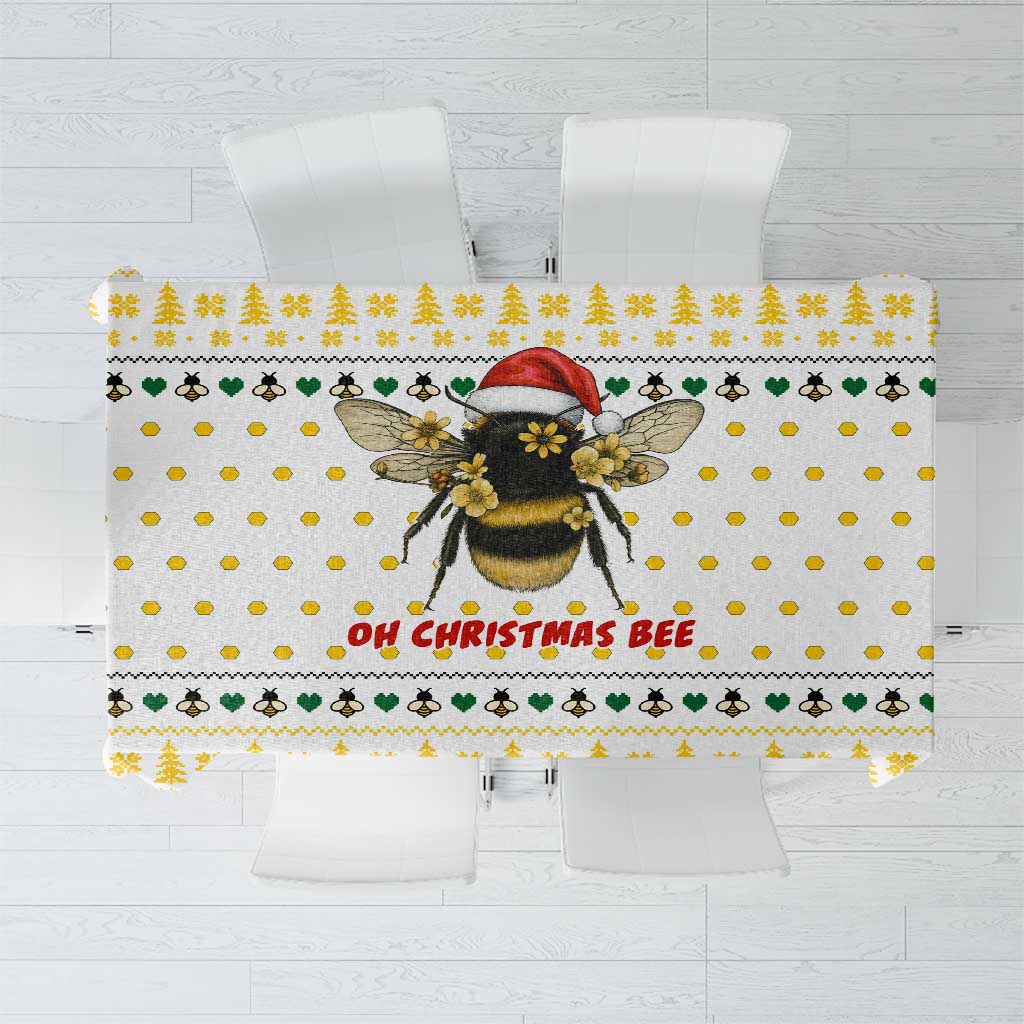 Oh Christmas Bee Bee Christmas Tablecloth Xmas Holiday Patterns - Wonder Print Shop