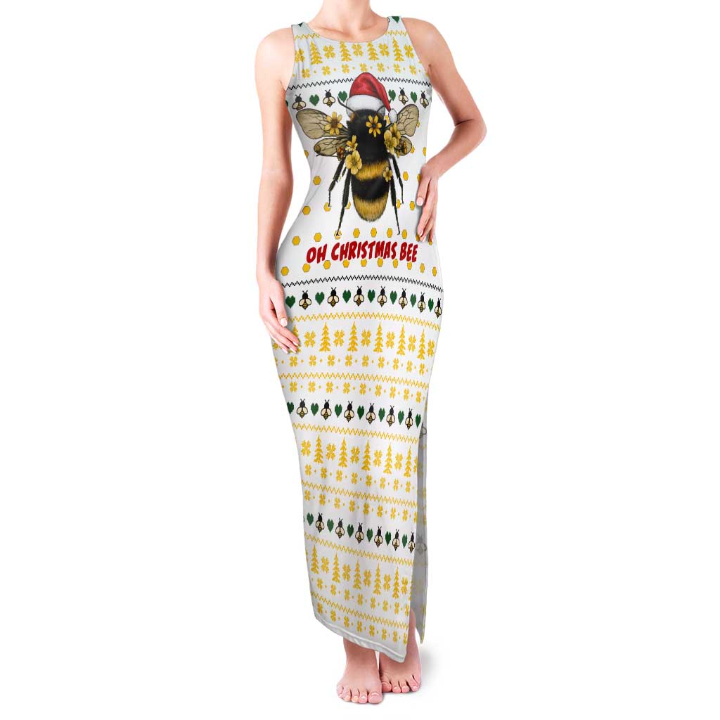 Oh Christmas Bee Bee Christmas Tank Maxi Dress Xmas Holiday Patterns - Wonder Print Shop
