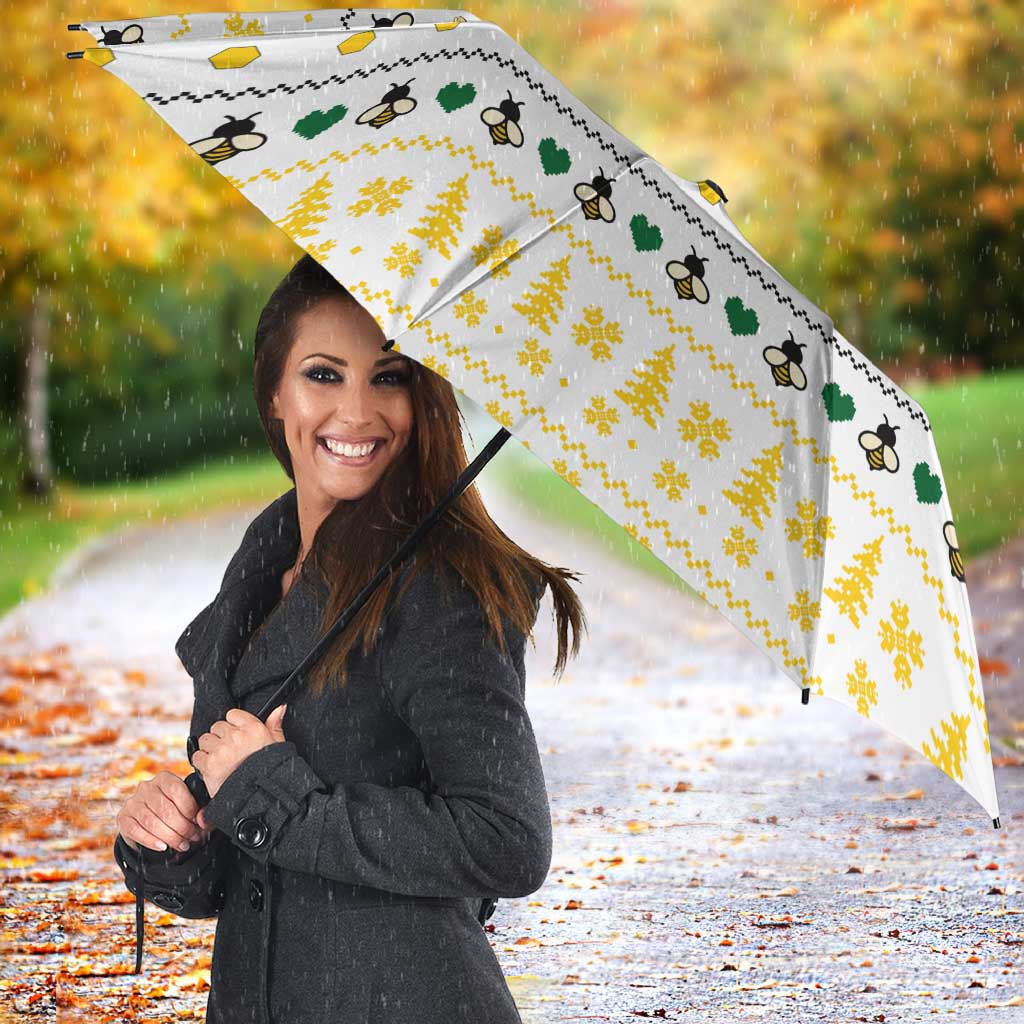 Oh Christmas Bee Bee Christmas Umbrella Xmas Holiday Patterns - Wonder Print Shop