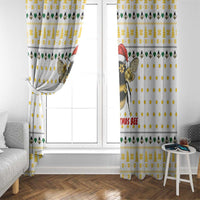 Oh Christmas Bee Bee Christmas Window Curtain Xmas Holiday Patterns - Wonder Print Shop