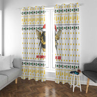 Oh Christmas Bee Bee Christmas Window Curtain Xmas Holiday Patterns - Wonder Print Shop