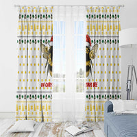 Oh Christmas Bee Bee Christmas Window Curtain Xmas Holiday Patterns - Wonder Print Shop