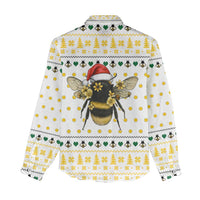 Oh Christmas Bee Bee Christmas Women Casual Shirt Xmas Holiday Patterns - Wonder Print Shop