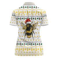 Oh Christmas Bee Bee Christmas Women Polo Shirt Xmas Holiday Patterns - Wonder Print Shop