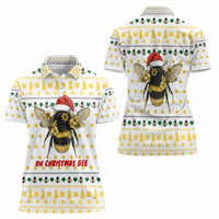 Oh Christmas Bee Bee Christmas Women Polo Shirt Xmas Holiday Patterns - Wonder Print Shop
