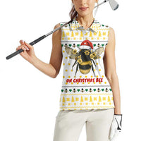 Oh Christmas Bee Bee Christmas Women Sleeveless Polo Shirt Xmas Holiday Patterns - Wonder Print Shop