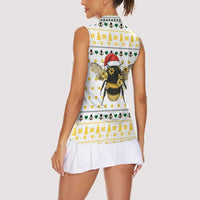 Oh Christmas Bee Bee Christmas Women Sleeveless Polo Shirt Xmas Holiday Patterns - Wonder Print Shop