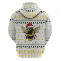 Oh Christmas Bee Bee Christmas Zip Hoodie Xmas Holiday Patterns - Wonder Print Shop